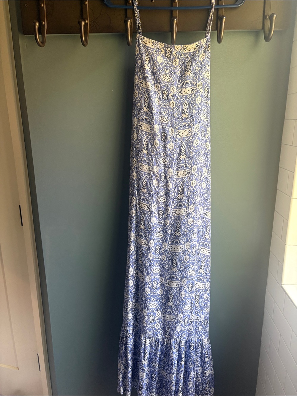 Blue Roller Rabbit M Printed Maxi dress with Ruffle Hem